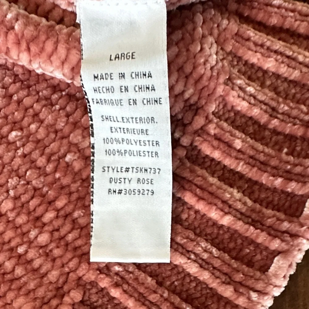 Thread &‎ Supply Dusty Rose Half-Zip Sweater size Large silky